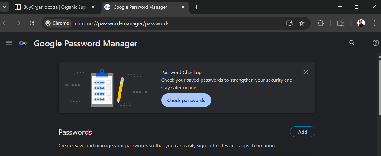 Chrome Passowrd Manager - Enterprise users features list